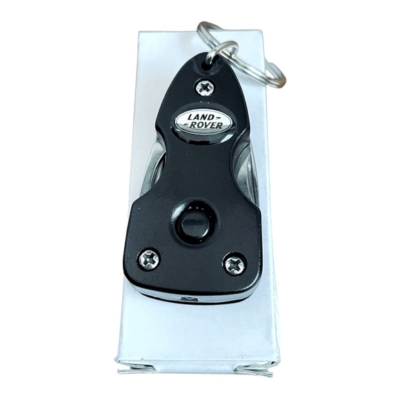 NIB Land Rover Souvenir Keychain Black Keychain Pocket Multi Tool Keychain Gift - Picture 2 of 5
